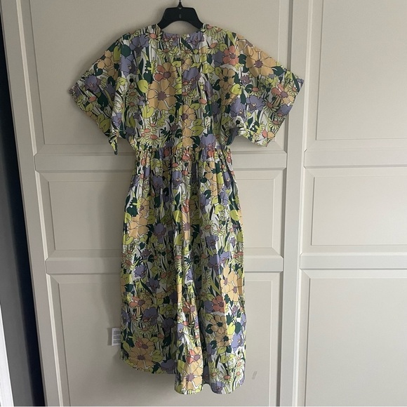 ASOS Floral Midi Dress - Green and Purple - Picture 3 of 12